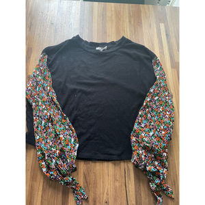 Blu Pepper Floral Peasant Top